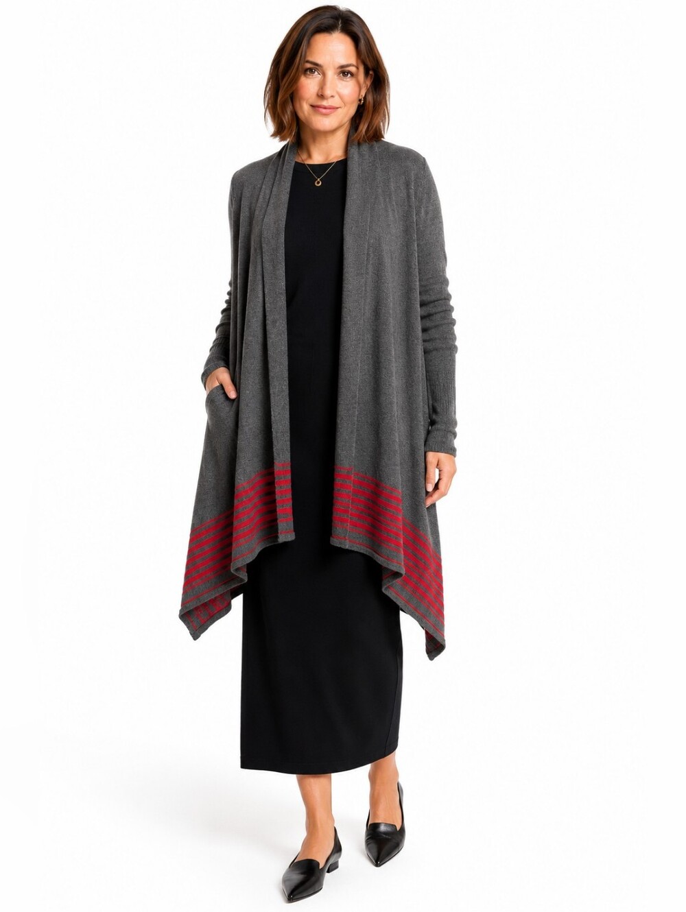 Eileen Fisher Woman Merino Wool Open Front Cardigan 1X